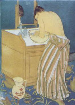 Mary Cassatt Woman Bathing oil painting picture
